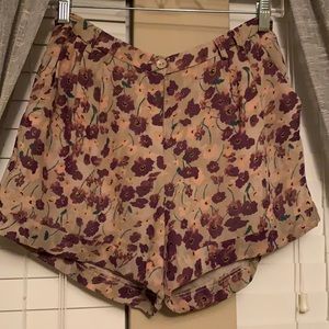 Kimchi Blue Floral Cuffed Shorts